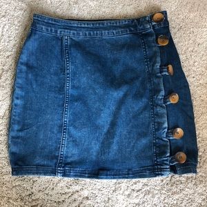 Free People Denim Mini Skirt